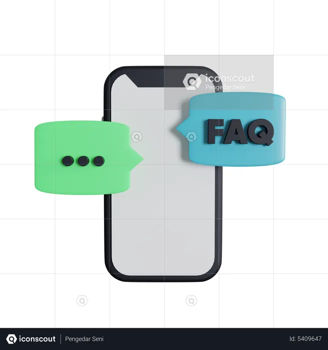 Frequently Asked Question Service  3D Icon