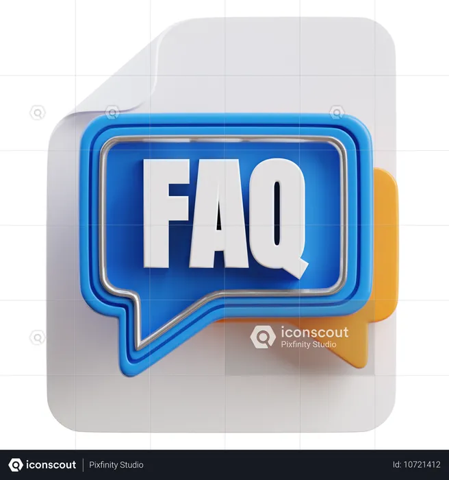 Frequently Asked Questions  3D Icon