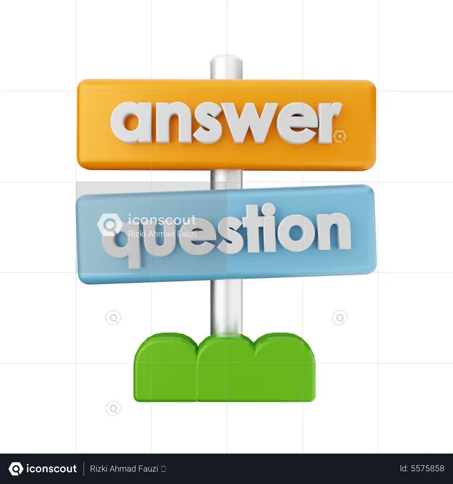 Frequently Asked Questions Board  3D Icon