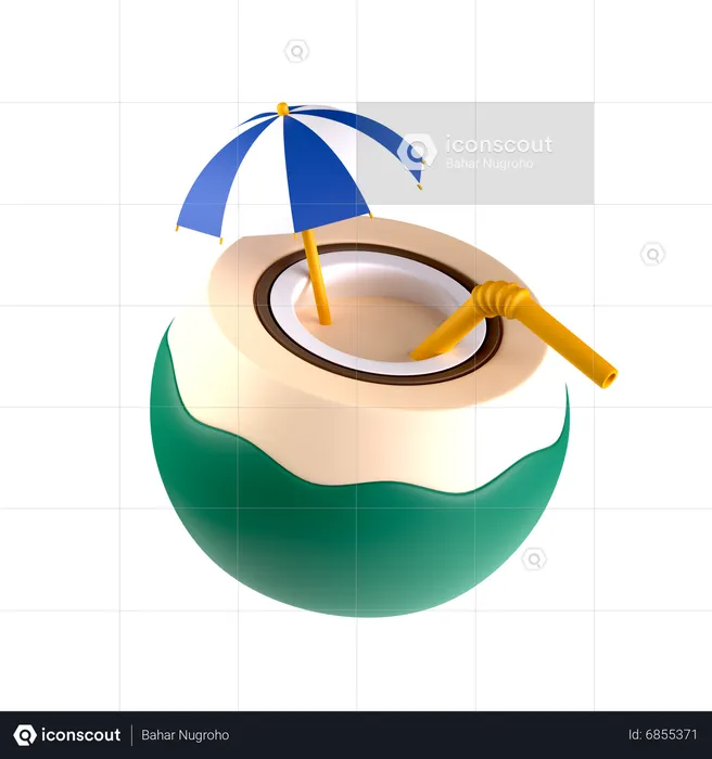 Fresh coconut  3D Icon