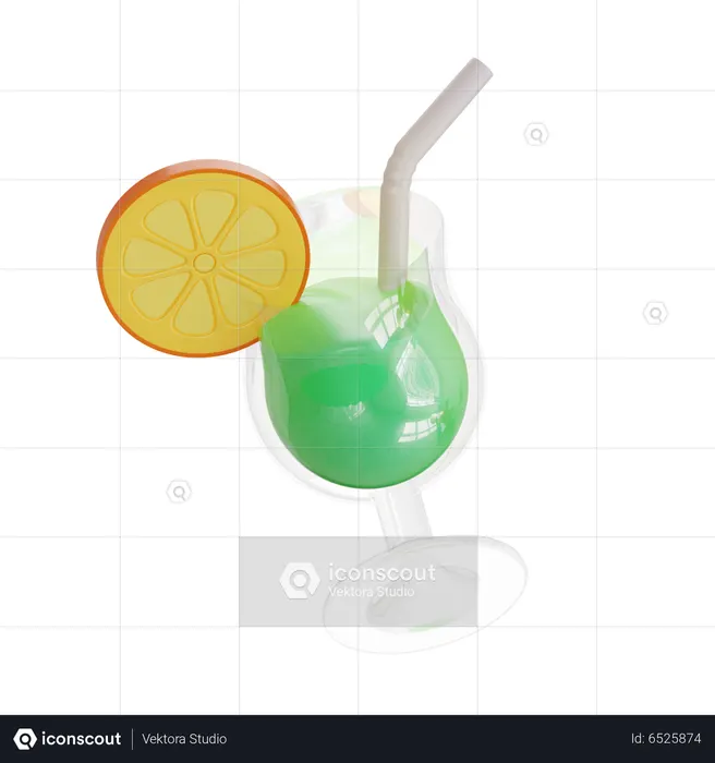 Fresh Summer Drinks  3D Icon