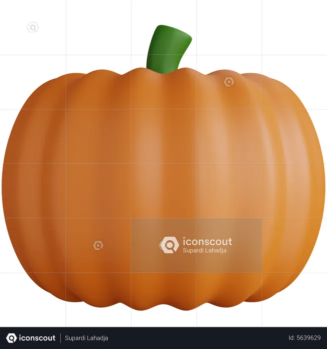 Fresh Yellow Pumpkin  3D Icon