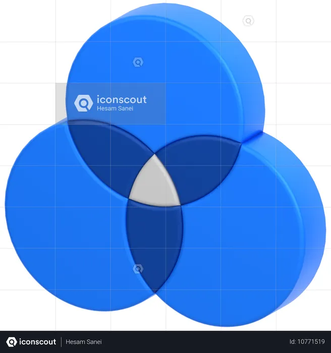 Venn-Diagramm  3D Icon