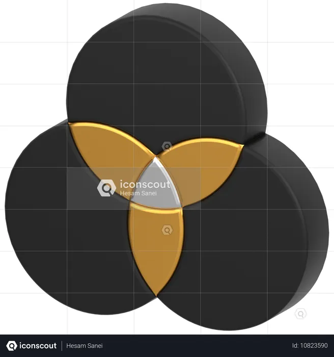 Venn-Diagramm  3D Icon