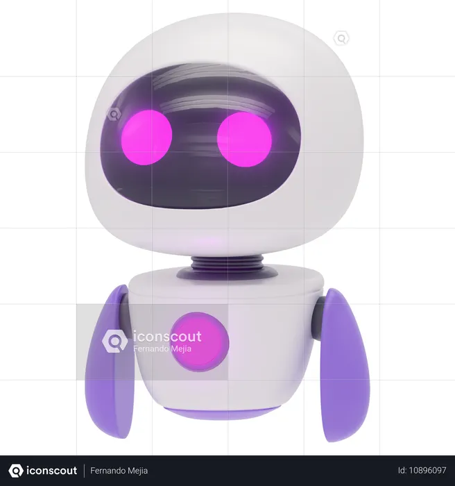 Freundlicher Roboter  3D Icon