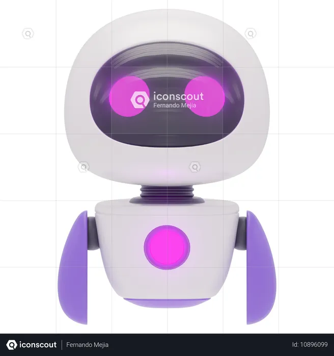 Freundlicher Roboter  3D Icon