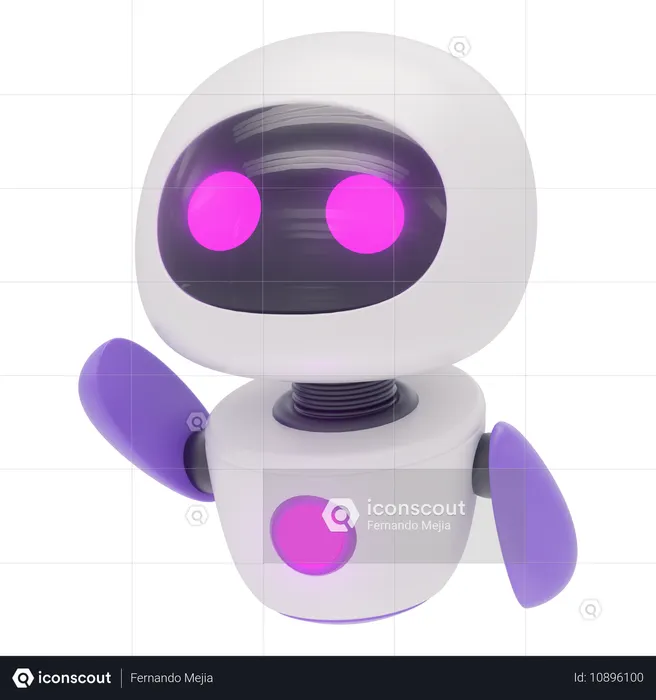 Freundlicher Roboter  3D Icon