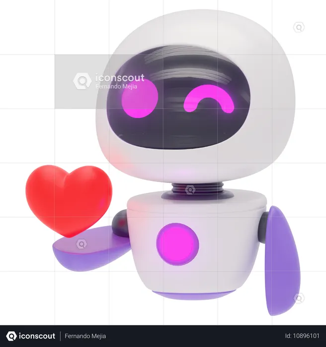 Freundlicher Roboter  3D Icon