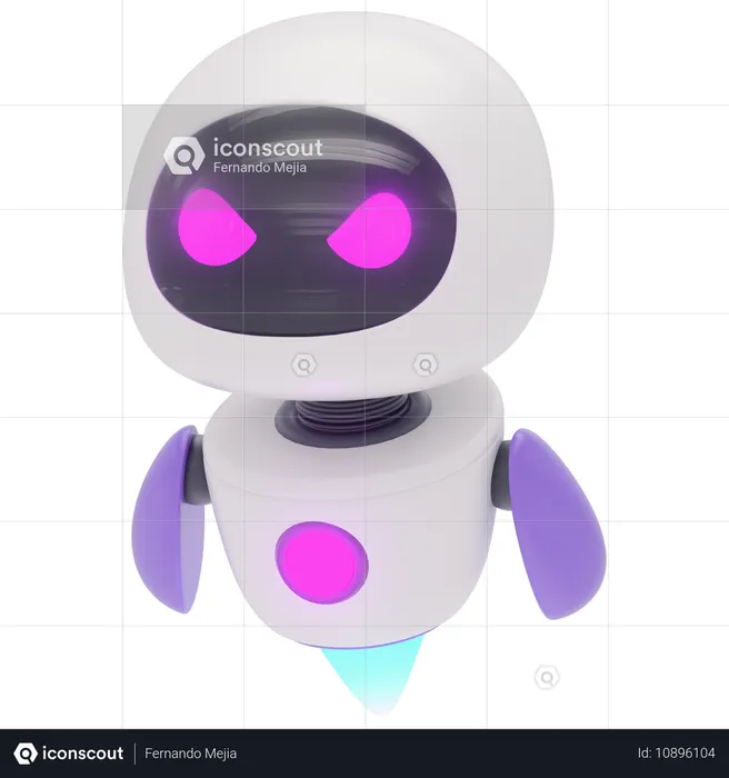 Freundlicher Roboter  3D Icon