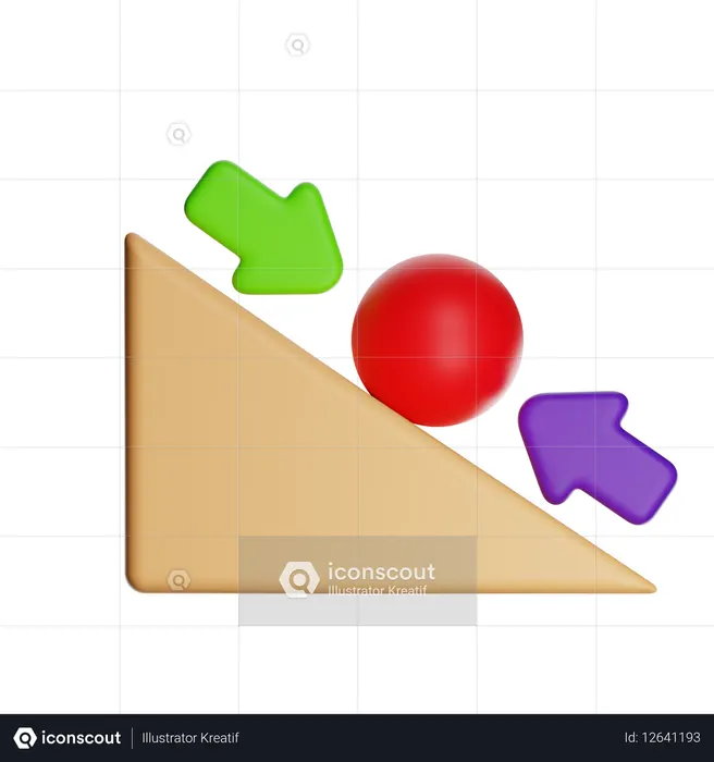 摩擦  3D Icon