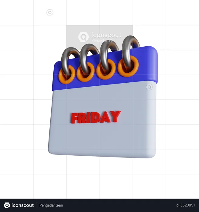 Friday  3D Icon