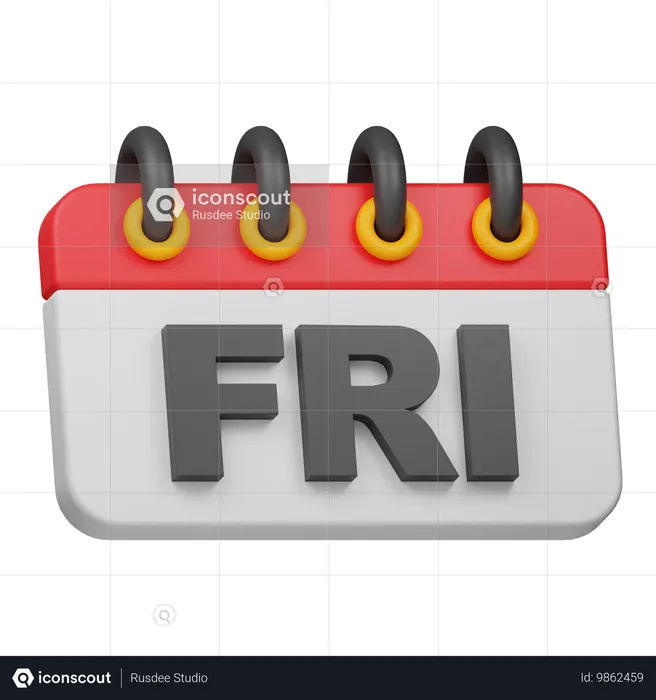 Friday  3D Icon