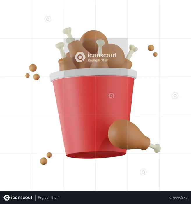 Fried Chicken  3D Icon