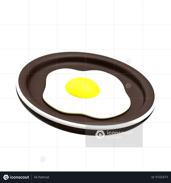 Fried Egg  3D Icon