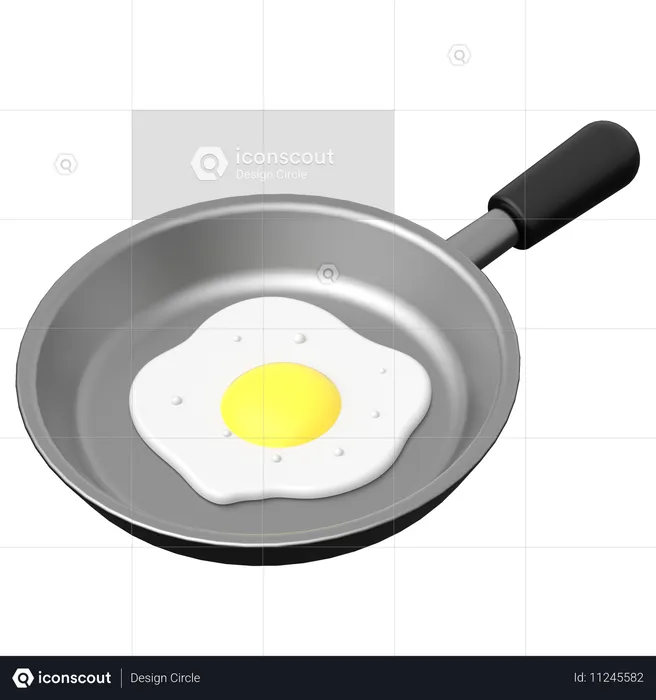 Fried Egg  3D Icon