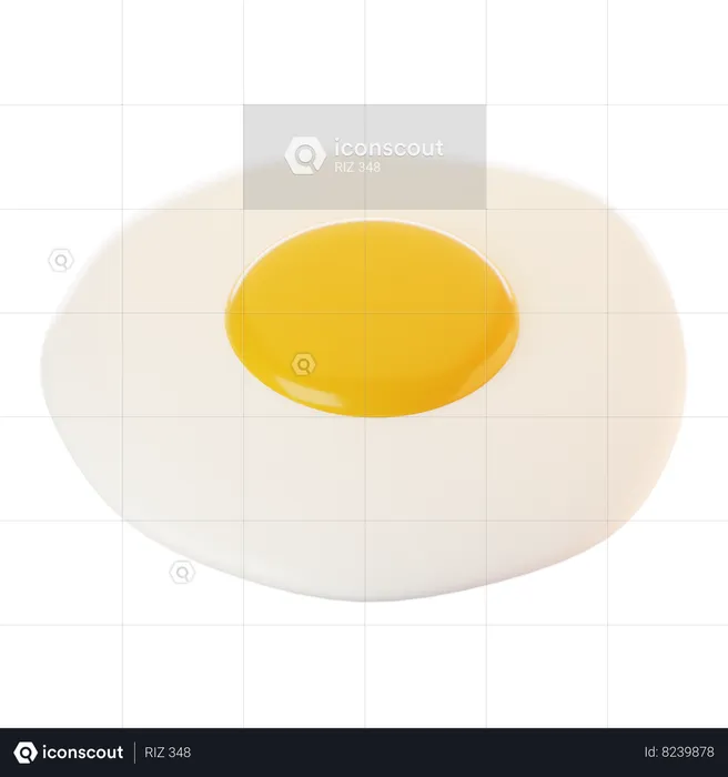 Fried Egg  3D Icon