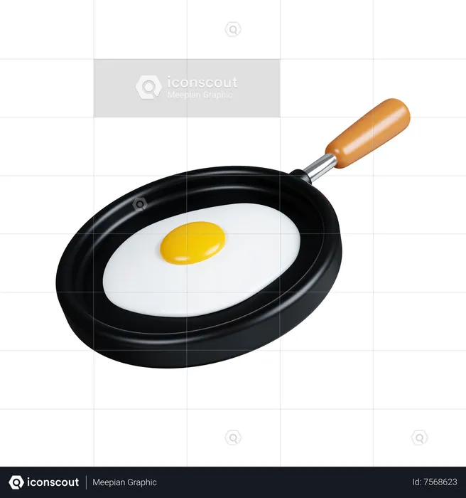 Fried Egg  3D Icon