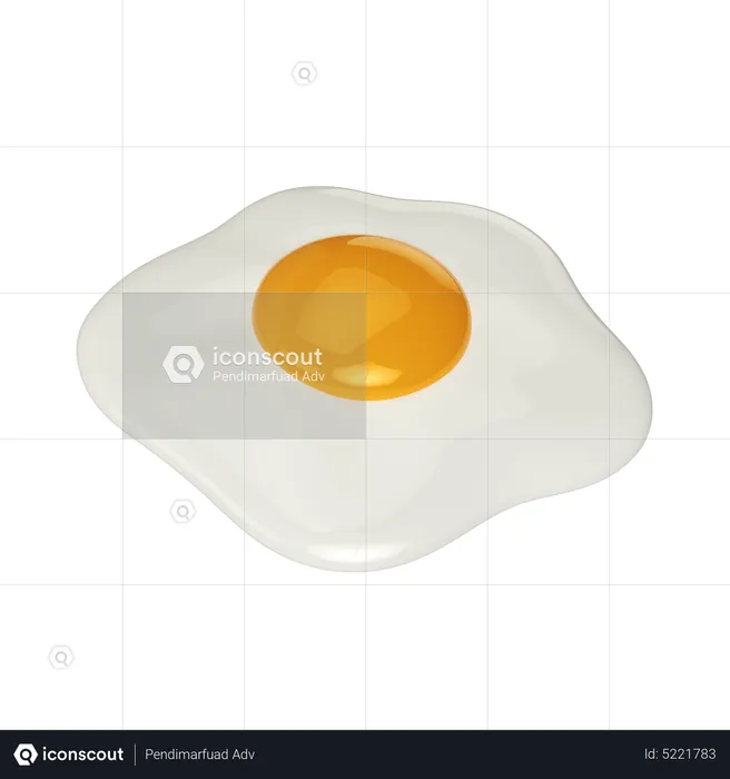 Fried Egg  3D Icon