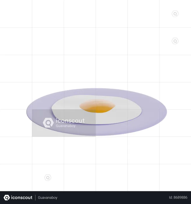 Fried Egg  3D Icon