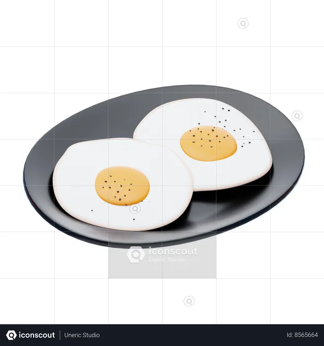 Fried Eggs  3D Icon