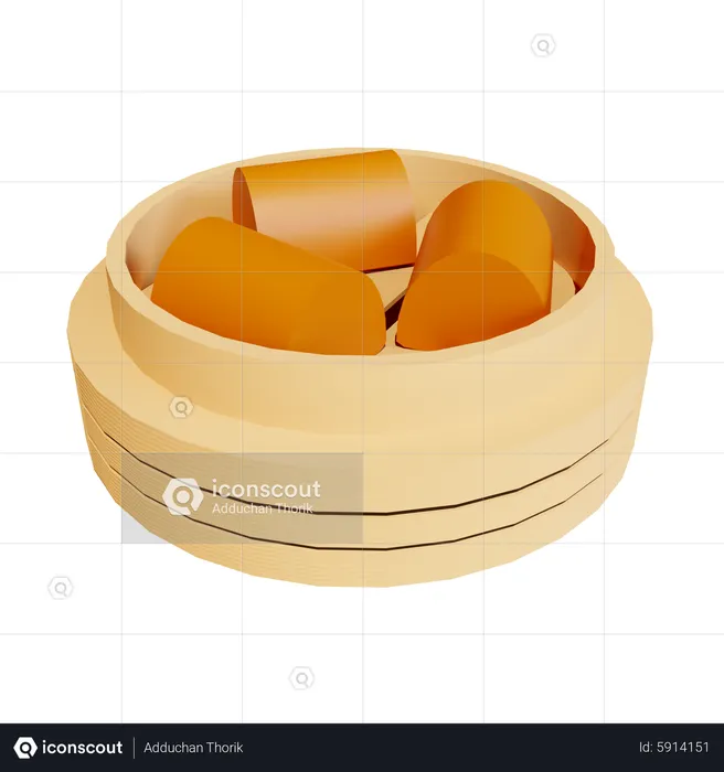 Fried Mantou  3D Icon