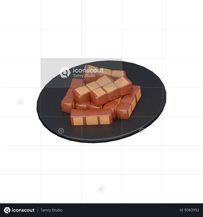 Fried Pork Belly  3D Icon