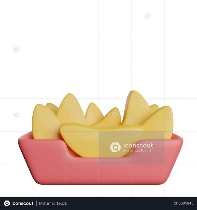 Fried Potato  3D Icon