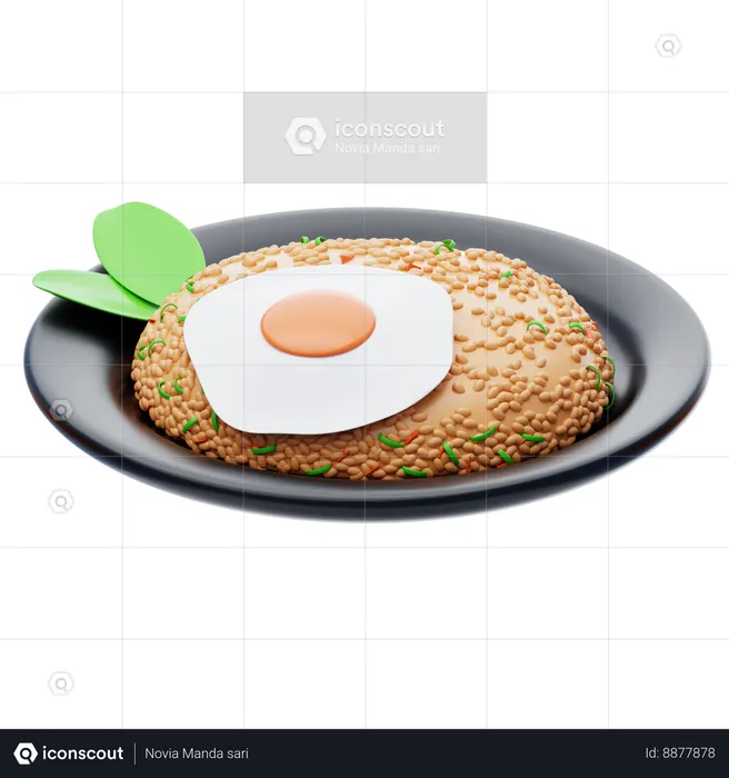 Fried Rice  3D Icon
