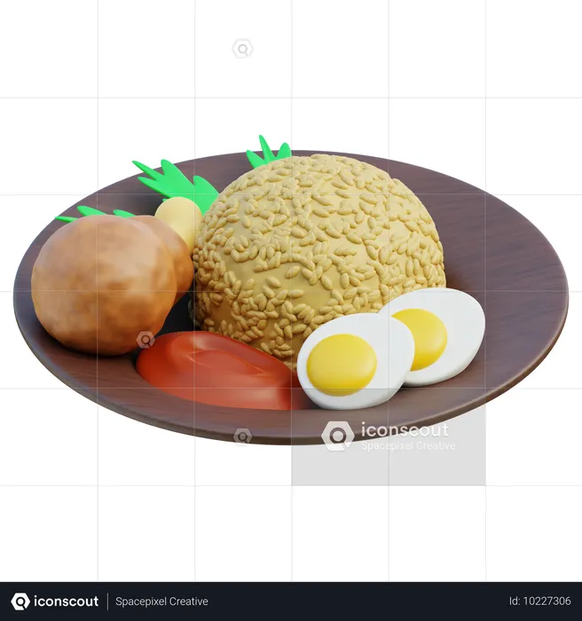 炒飯  3D Icon