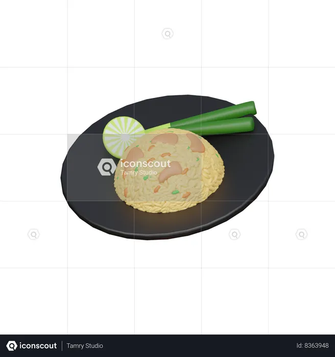 Fried rice  3D Icon