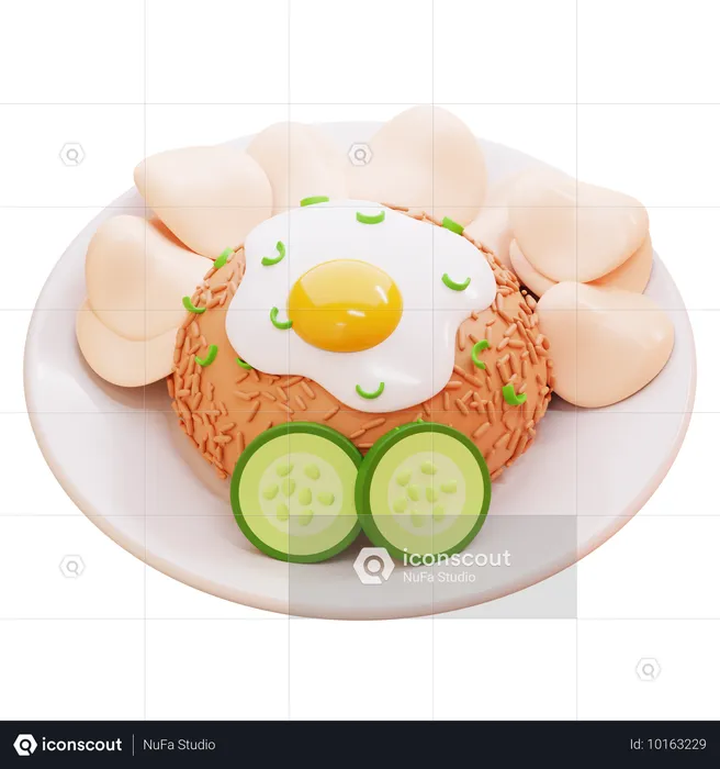 FRIED RICE  3D Icon