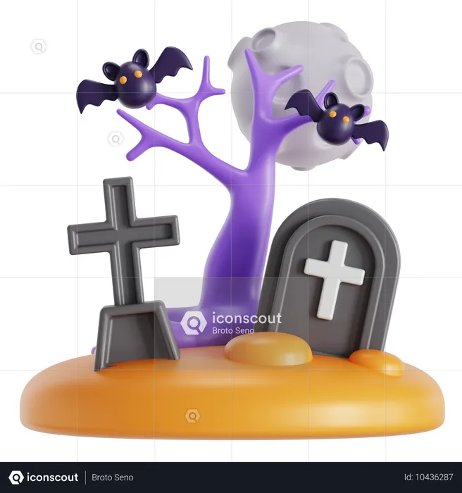 Friedhof  3D Icon