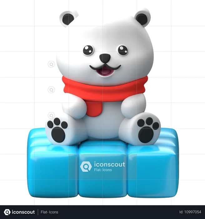 친절한 북극곰  3D Icon