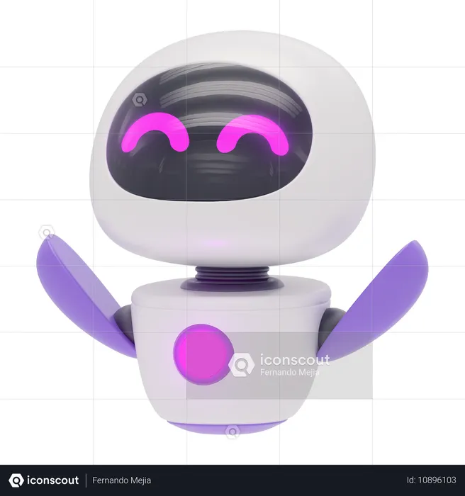 Friendly Robot  3D Icon