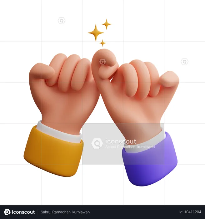 Friendship Hand Gesture  3D Icon