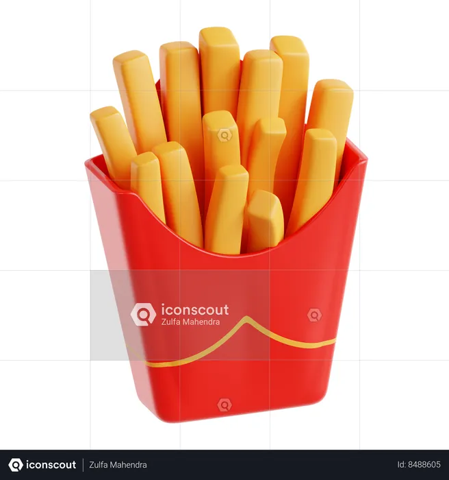 Fries  3D Icon