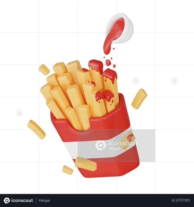 Fries  3D Icon
