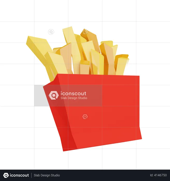 Fries  3D Illustration