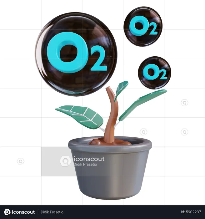 Frischer Sauerstoff  3D Icon