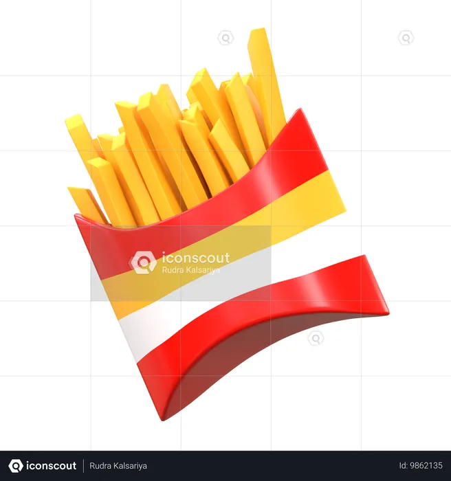 Frites  3D Icon