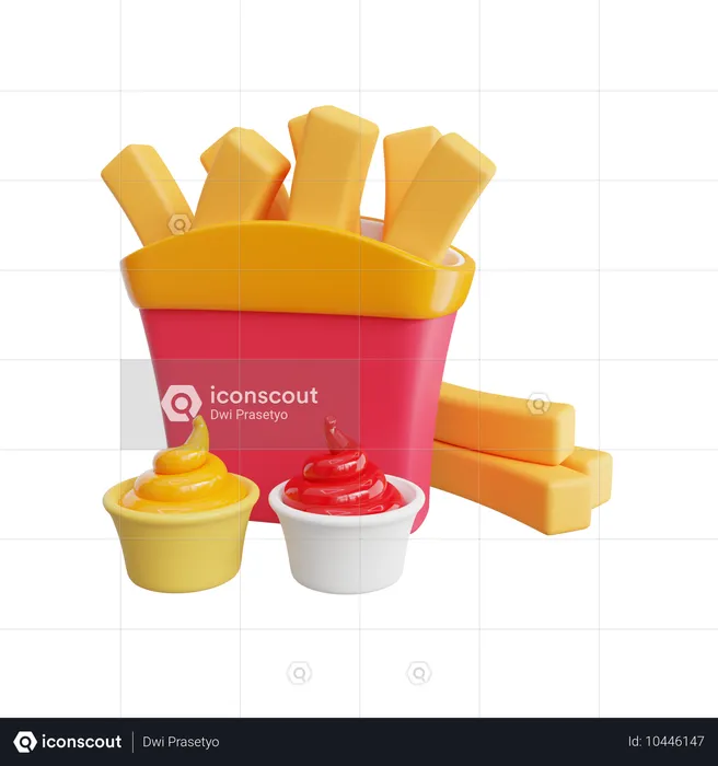 Frites  3D Icon