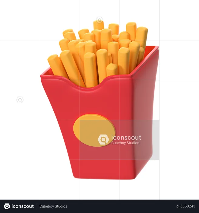 Frites  3D Icon