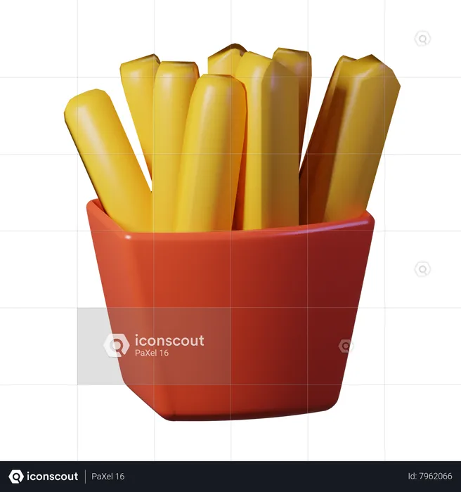 Frites  3D Icon