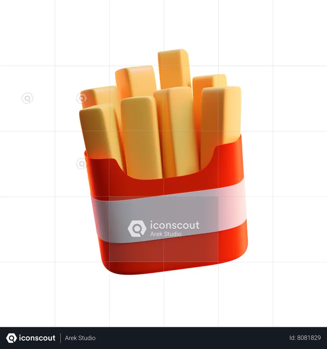 Frites  3D Icon