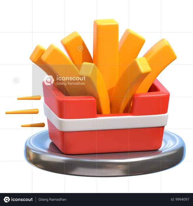 Commande de frites  3D Icon