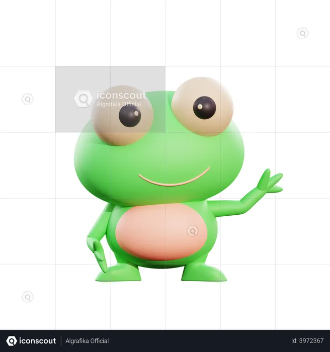 Frog  3D Illustration