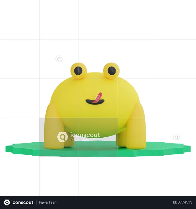 Frog  3D Illustration