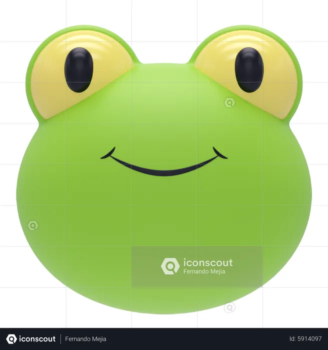 Frog Emoji 3D Icon