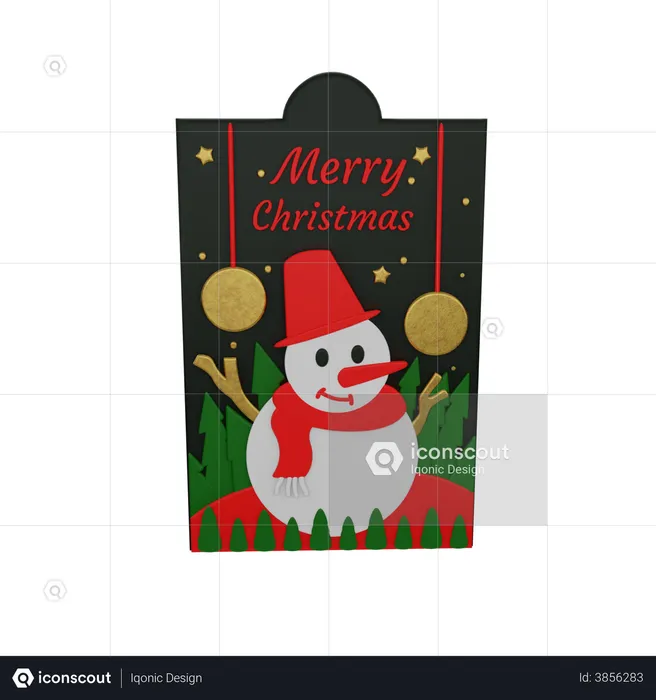 Frohe Weihnachten  3D Sticker