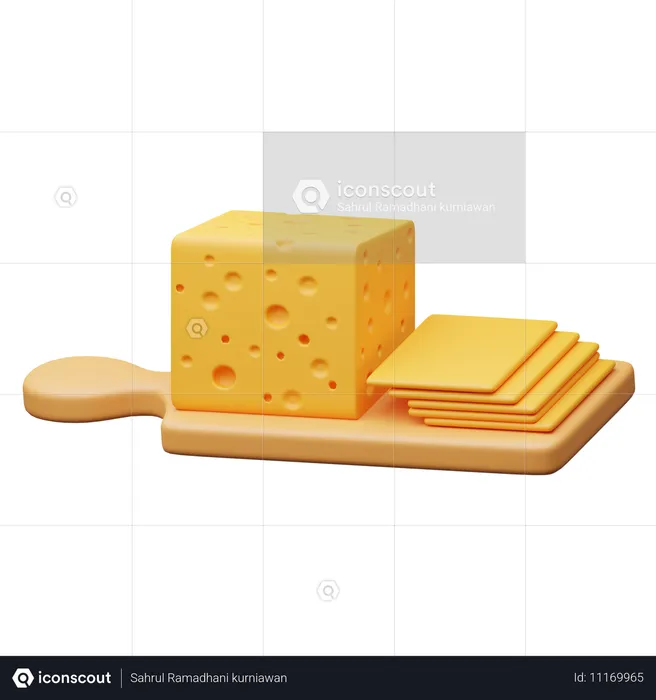 Fromage  3D Icon